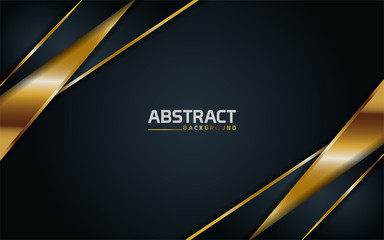 Abstract dark background with golden lines