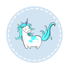  Children's vector illustration in cartoon style. fairy unicorn character