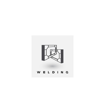  illustration consisting of an image of a welded structure in the form of a symbol or logo