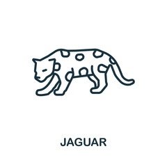 Jaguar icon from wild animals collection. Simple line Jaguar icon for templates, web design and infographics
