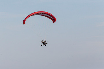 France,Ile de France,Val d'Oise, Seugy,Paramoteur