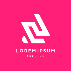 Monoline Rabbit Logo concept. Simple Rabbit Sign design. Creative Vector element