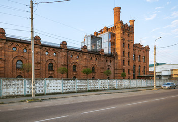 Old brewery, classic building in Maikop, Russia