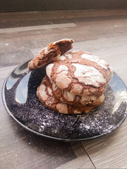 chocolate chip cookies on a plate