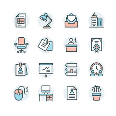 Business Office vector Icon Set