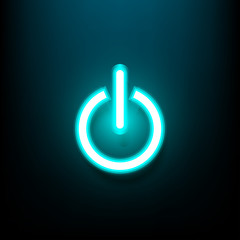 abstract background of Start power button neon light,On/Off switch,vector illustration