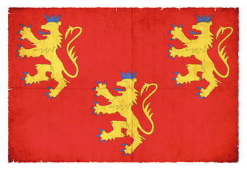 Grunge Flagge Dordogne (Frankreich)