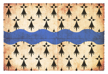 Grunge Flagge Loire-Atlantique (Frankreich)
