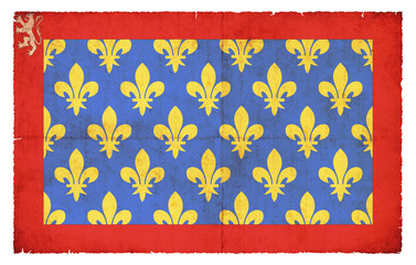 Grunge Flagge Sarthe (Frankreich)