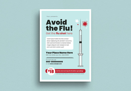 Flu Shot Campaign Flyer Layout