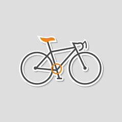 flat icon for bicycle,sticker,vector illustration