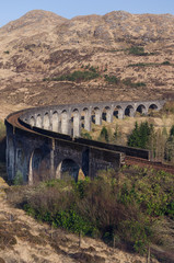Famous arches of Glenfinnan viaduct