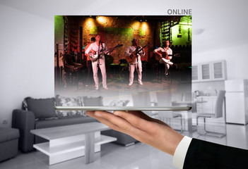 Online concert of music band.	