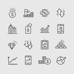 business and marketing icons set