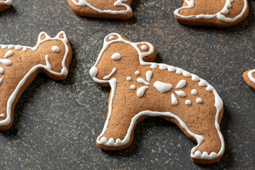 Homemade Christmas gingerbread cookies