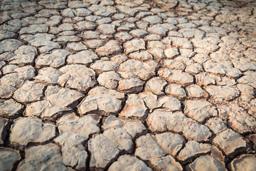 Dry red clay soil texture, natural floor background