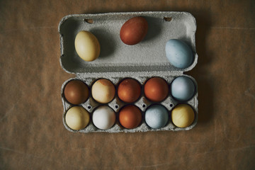 Preparing Easter egg for holiday. Happy Easter. Spring concept.