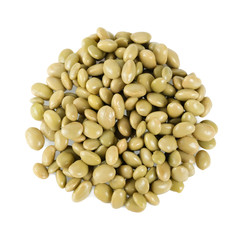 Fermented soybean isolated on white background, Top view.