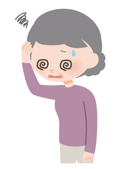 体調不良の女性