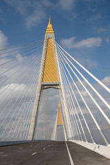 bridge, sky, blue, architecture,t, building, bangk