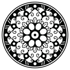 Mandala decorative ornament. Can be used for greeting card, phone case print, etc. Hand drawn background