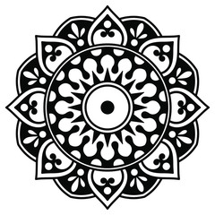 Mandala decorative ornament. Can be used for greeting card, phone case print, etc. Hand drawn background