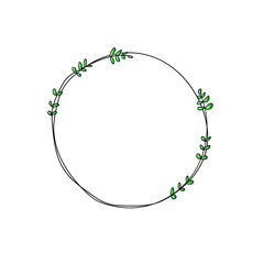 vector natural flower border design 