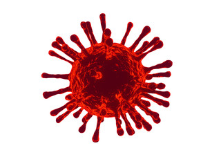 3d rendering for Virus concept with the virus,isolated on white background 
