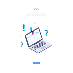 Frequently asked questions - modern isometric vector web banner