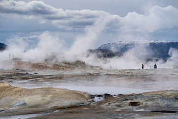 The geothermal region of Hverir in Iceland