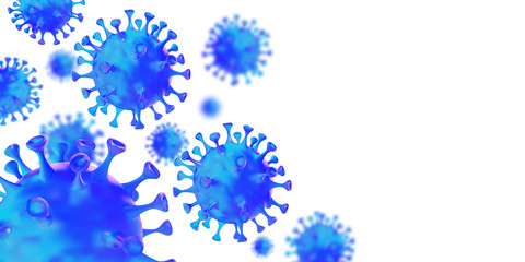 3D Illustration of coronavirus cell background template vector.