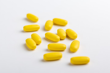 pills isolated on white background