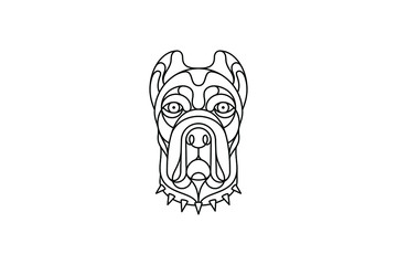 Vector illustration of a Mastiff dog