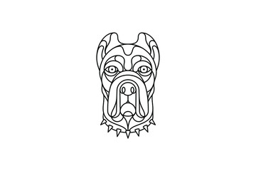 Vector illustration of a Mastiff dog