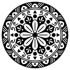 Mandala decorative ornament. Can be used for greeting card, phone case print, etc. Hand drawn background