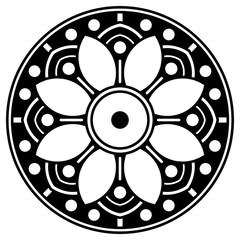 Mandala decorative ornament. Can be used for greeting card, phone case print, etc. Hand drawn background