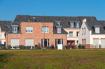 newly built houses in rows