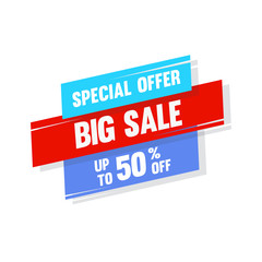 Sale banner template design. Special offer concept.