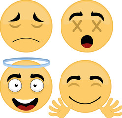 Vector illustration of emoticon collection