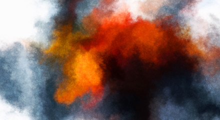 Watercolor painted background. Abstract Illustration wallpaper. Brush stroked painting. 2D Illustration.