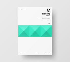 Amazing business presentation vector A4 vertical orientation front page mock up. Modern corporate report cover abstract geometric illustration design layout. Company identity brochure template.