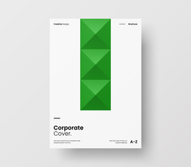 Amazing business presentation vector A4 vertical orientation front page mock up. Modern corporate report cover abstract geometric illustration design layout. Company identity brochure template.