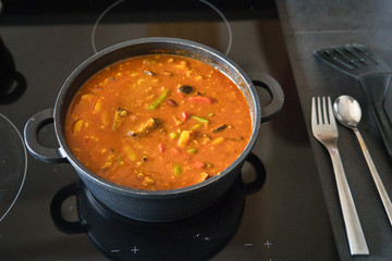 Eintopf, Gulasch, Gemüsepfanne, Asiatisch mit Paprika, Low Carb