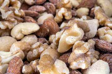 ミックスナッツのアップ