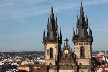 Naklejka na ściany i meble Prague city panorama