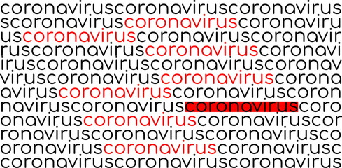 Coronavirus inscription seamless background