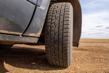 wheel on the road