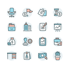Business Office vector Icon Set
