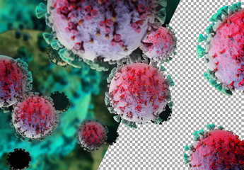 
Microscopic View of Coronavirus Disease Mockup