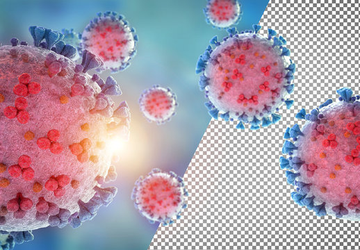 
Microscopic View of Coronavirus Disease Mockup